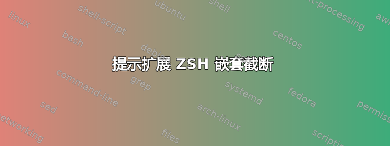 提示扩展 ZSH 嵌套截断