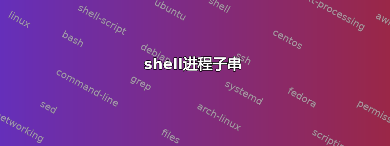 shell进程子串