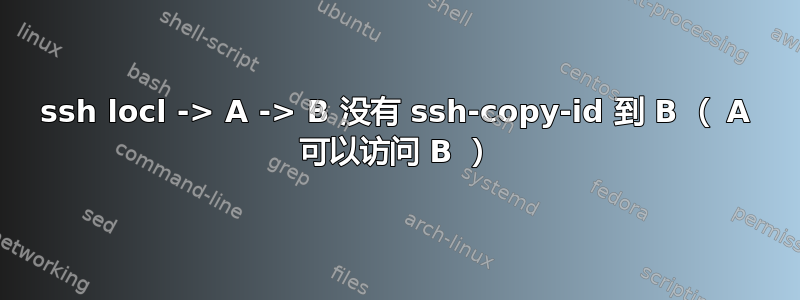 ssh locl -> A -> B 没有 ssh-copy-id 到 B （ A 可以访问 B ）