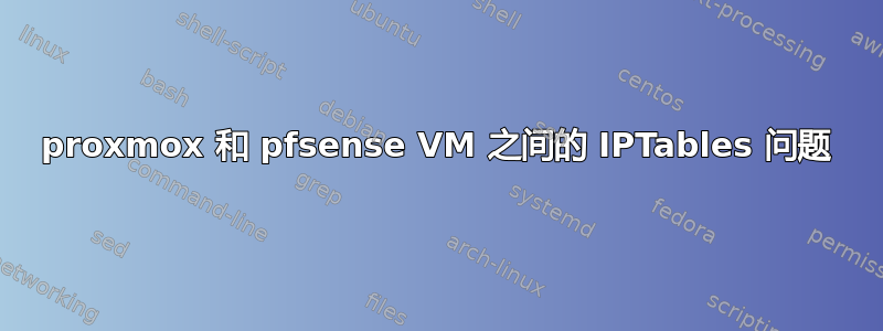 proxmox 和 pfsense VM 之间的 IPTables 问题