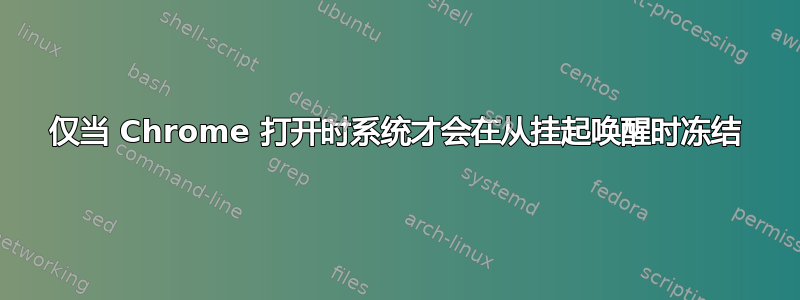 仅当 Chrome 打开时系统才会在从挂起唤醒时冻结