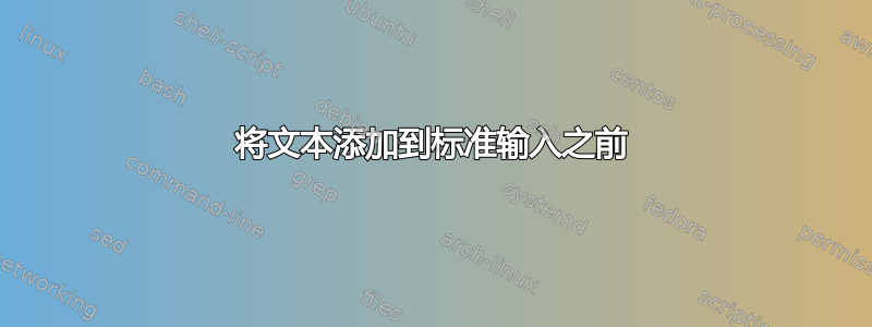 将文本添加到标准输入之前