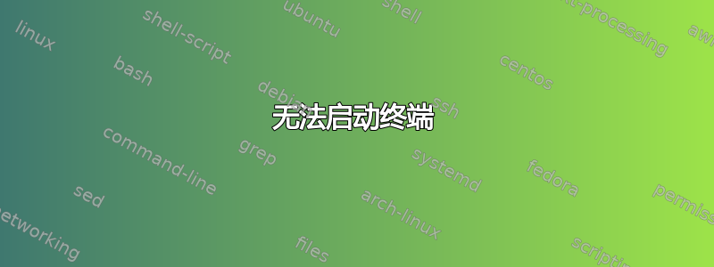 无法启动终端