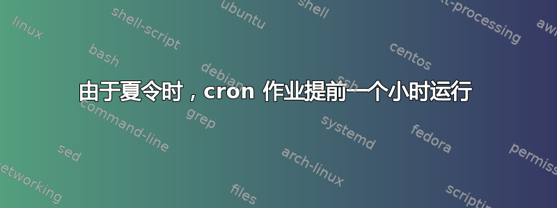 由于夏令时，cron 作业提前一个小时运行