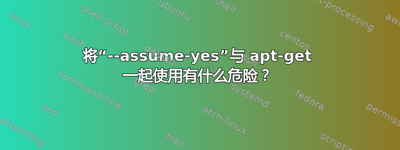 将“--assume-yes”与 apt-get 一起使用有什么危险？