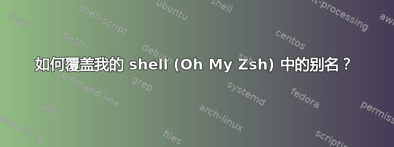 如何覆盖我的 shell (Oh My Zsh) 中的别名？