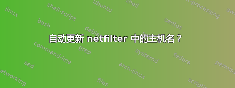 自动更新 netfilter 中的主机名？