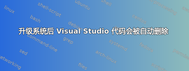 升级系统后 Visual Studio 代码会被自动删除