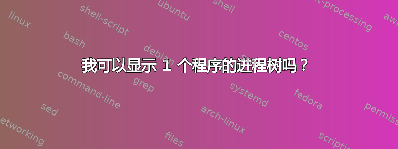 我可以显示 1 个程序的进程树吗？