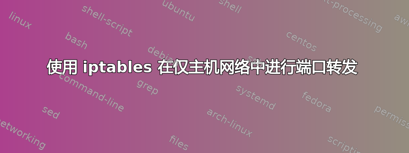 使用 iptables 在仅主机网络中进行端口转发