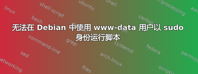 无法在 Debian 中使用 www-data 用户以 sudo 身份运行脚本