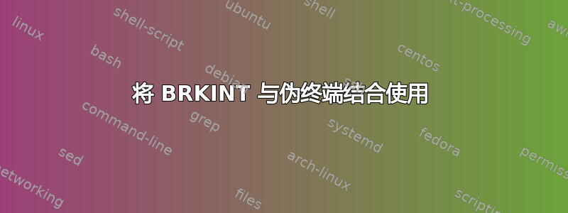 将 BRKINT 与伪终端结合使用