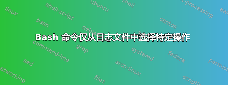 Bash 命令仅从日志文件中选择特定操作