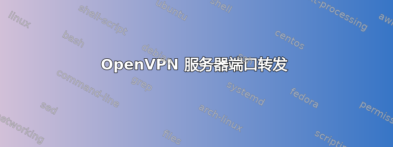 OpenVPN 服务器端口转发