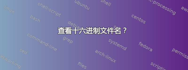 查看十六进制文件名？