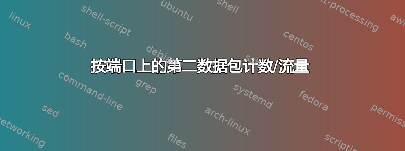 按端口上的第二数据包计数/流量