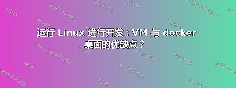 运行 Linux 进行开发：VM 与 docker 桌面的优缺点？ 