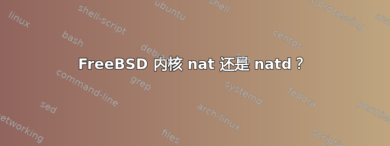 FreeBSD 内核 nat 还是 natd？