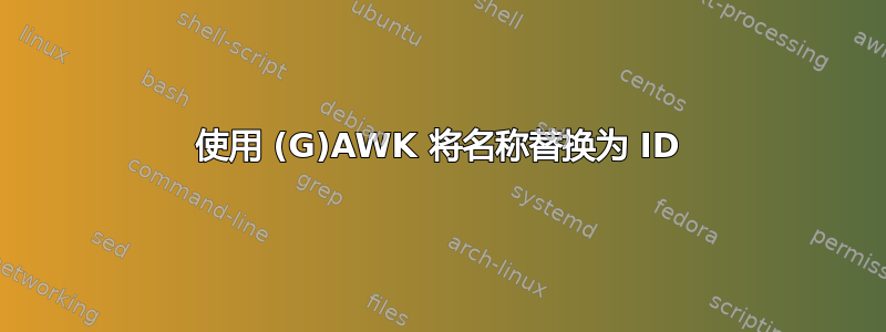 使用 (G)AWK 将名称替换为 ID