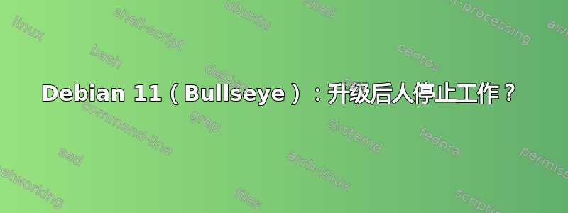 Debian 11（Bullseye）：升级后人停止工作？