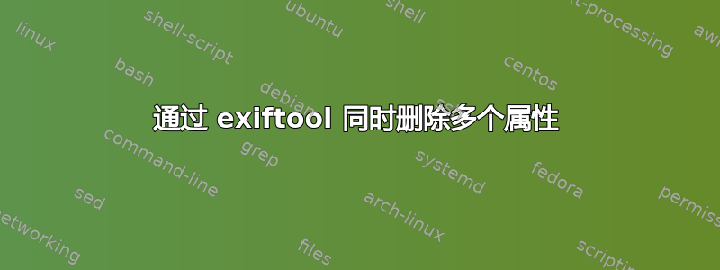 通过 exiftool 同时删除多个属性