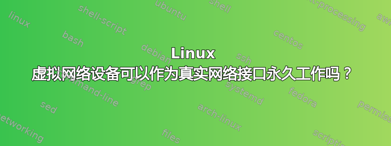 Linux 虚拟网络设备可以作为真实网络接口永久工作吗？