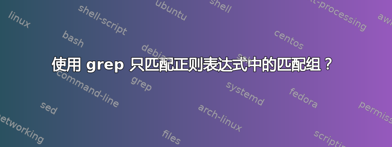 使用 grep 只匹配正则表达式中的匹配组？