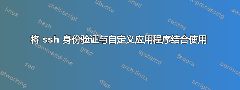 将 ssh 身份验证与自定义应用程序结合使用