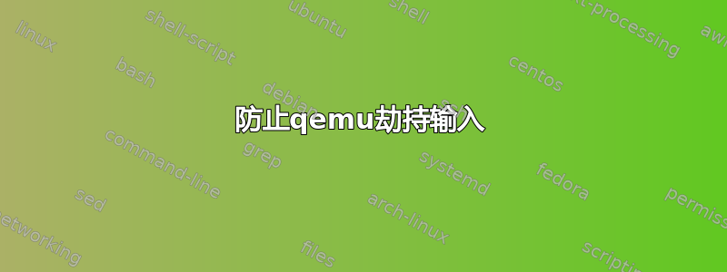 防止qemu劫持输入