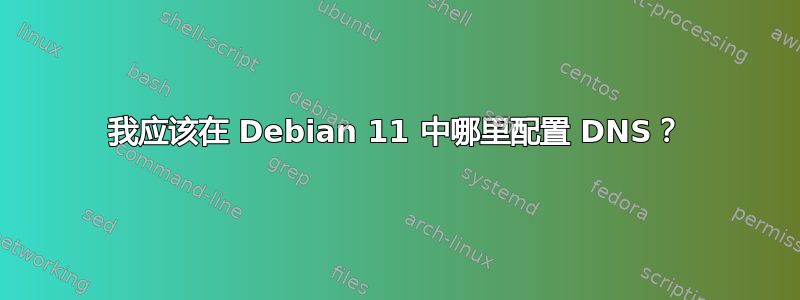 我应该在 Debian 11 中哪里配置 DNS？