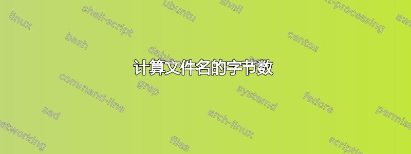 计算文件名的字节数