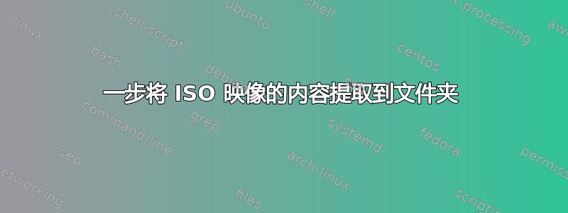 一步将 ISO 映像的内容提取到文件夹