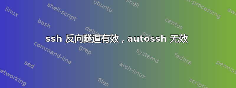 ssh 反向隧道有效，autossh 无效