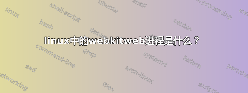 linux中的webkitweb进程是什么？