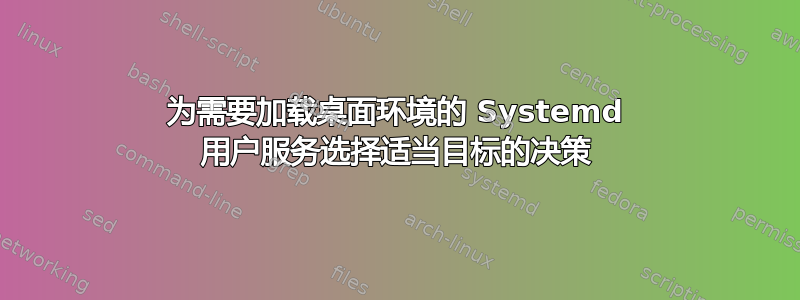 为需要加载桌面环境的 Systemd 用户服务选择适当目标的决策