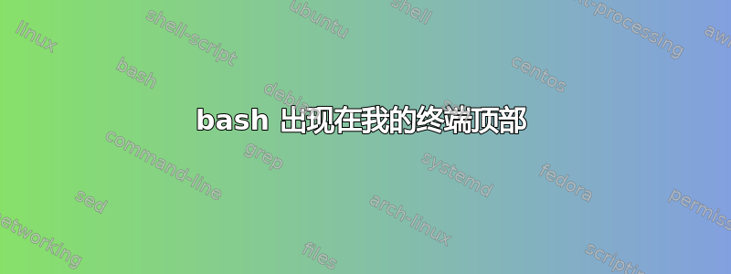 bash 出现在我的终端顶部