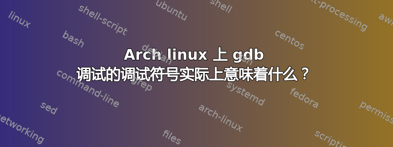 Arch linux 上 gdb 调试的调试符号实际上意味着什么？