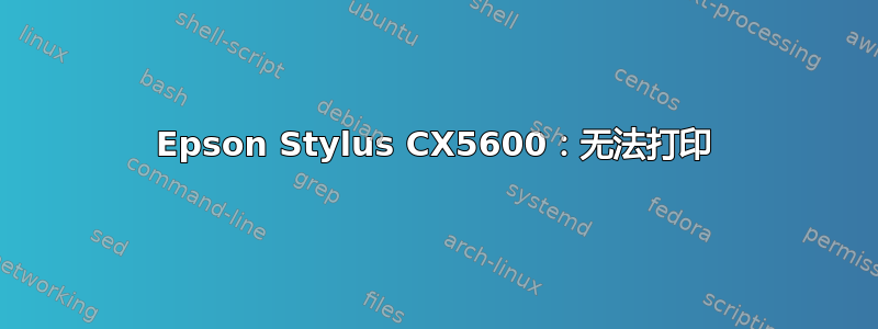 Epson Stylus CX5600：无法打印