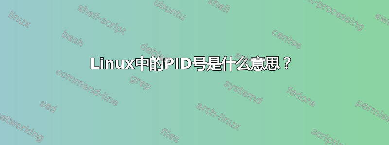 Linux中的PID号是什么意思？