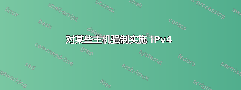 对某些主机强制实施 IPv4