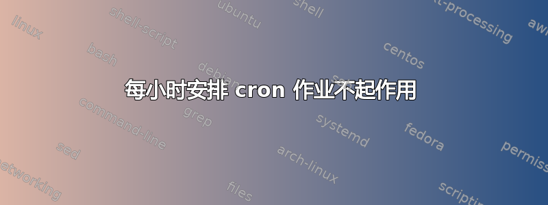 每小时安排 cron 作业不起作用