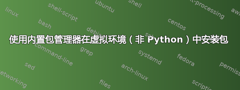 使用内置包管理器在虚拟环境（非 Python）中安装包