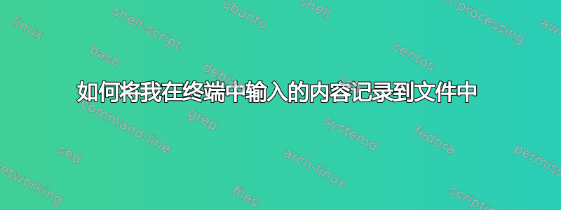 如何将我在终端中输入的内容记录到文件中