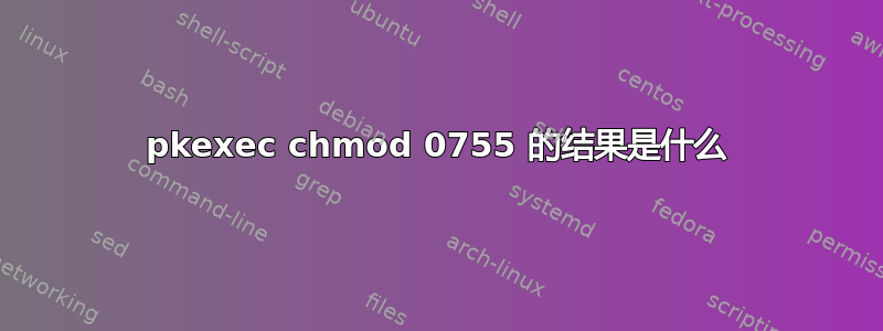 pkexec chmod 0755 的结果是什么