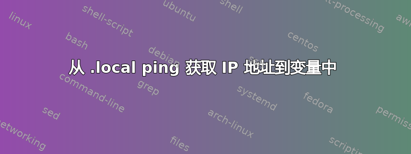 从 .local ping 获取 IP 地址到变量中