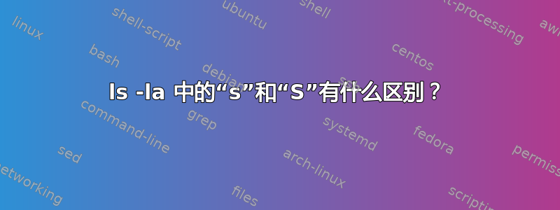 ls -la 中的“s”和“S”有什么区别？