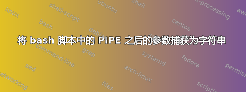 将 bash 脚本中的 PIPE 之后的参数捕获为字符串