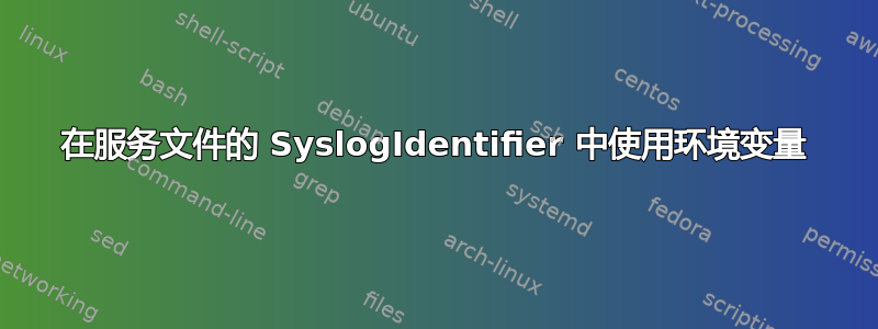 在服务文件的 SyslogIdentifier 中使用环境变量