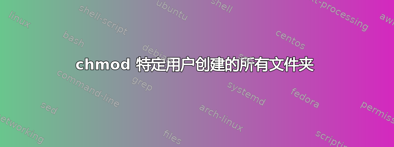 chmod 特定用户创建的所有文件夹