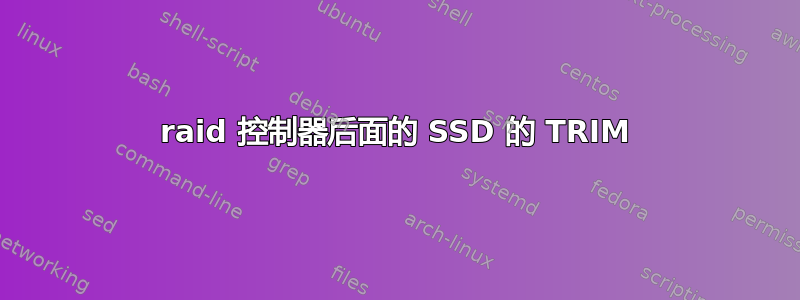 raid 控制器后面的 SSD 的 TRIM